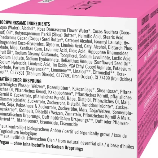 AHA, Hyaluron & Bio-Rose Glow Boost Teint Creme Feuchtigkeitspflege von Sante Naturkosmetik