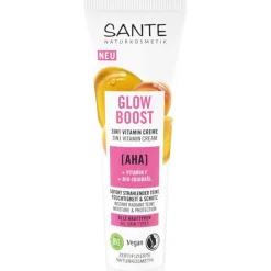 AHA, Vitamin F & Bio-Jojobaöl Glow Boost Vitamin Creme Feuchtigkeitspflege von Sante Naturkosmetik