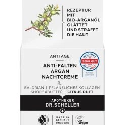 Anti-Age Anti-Falten Argan Nachtcreme von Dr. Scheller