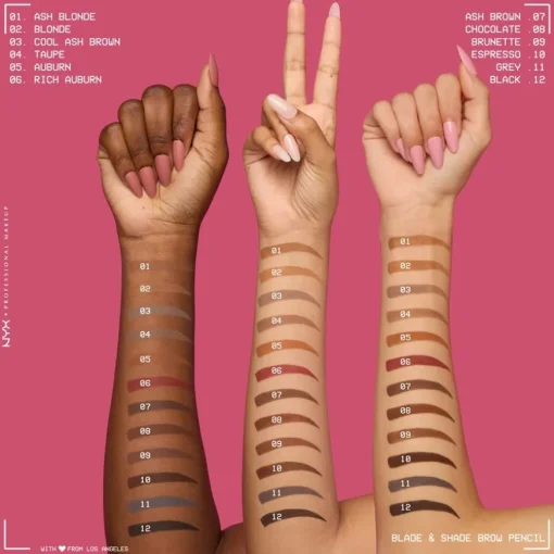 Augenbrauen Blade & Shade Nano Brow Pencil von NYX Professional Makeup