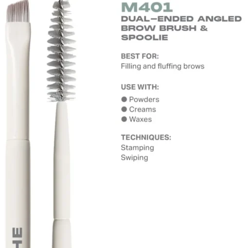 Augenpinsel M401 Dual-Ended Angled Brow Brush & Spoolie von Morphe