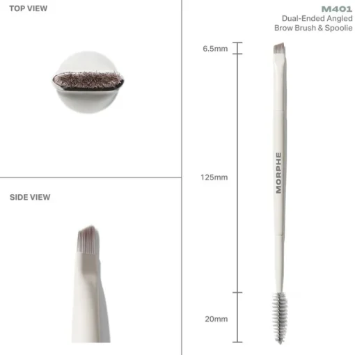 Augenpinsel M401 Dual-Ended Angled Brow Brush & Spoolie von Morphe