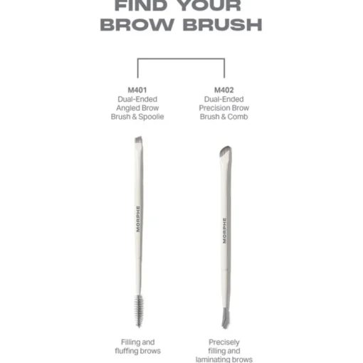Augenpinsel M401 Dual-Ended Angled Brow Brush & Spoolie von Morphe