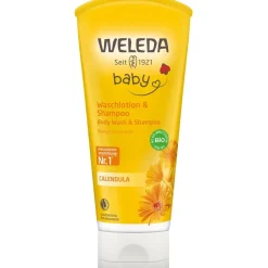 Babys & Kids Calendula Waschlotion & Shampoo Reinigt Haut & Haare schonend, mild zu den Augen von Weleda