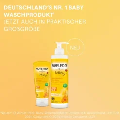 Babys & Kids Calendula Waschlotion & Shampoo Reinigt Haut & Haare schonend, mild zu den Augen von Weleda