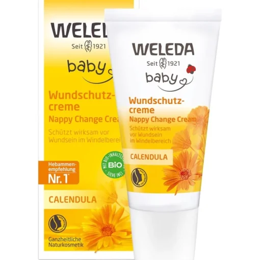Babys & Kids Calendula Wundschutzcreme Pflegt & schützt Babyhaut vor Wundsein im Windelbereich von Weleda