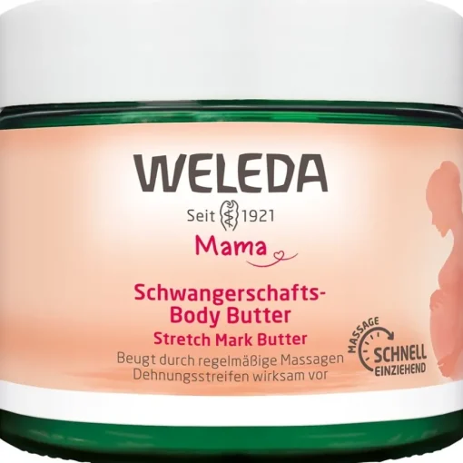 Babys & Kids Mama Schwangerschafts-Body Butter Beugt Dehnungsstreifen vor und zieht schnell ein von Weleda