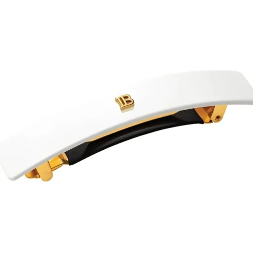 Balmain Hair Couture Balmain HC Cellulose Acetate Barrette pour Cheveux White