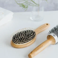 Bamboo Touch Pneumatikbürste aus Bambus mit Wildschwein-/Nylonborsten von Olivia Garden
