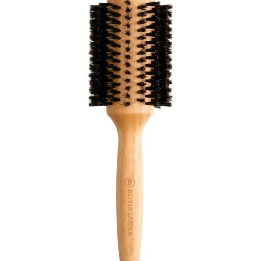 Bamboo Touch Rundbürste aus Bambus mit 100% reinen Wildschweinborsten von Olivia Garden