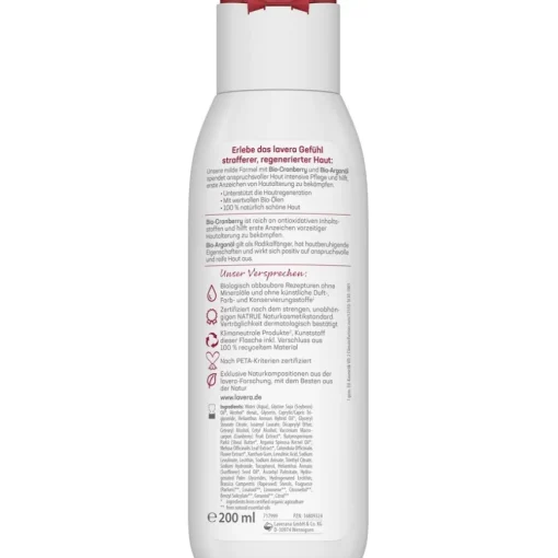 Body Lotion und Milk Regenerierende Body Milk Bio-Cranberry & Bio-Arganöl von Lavera