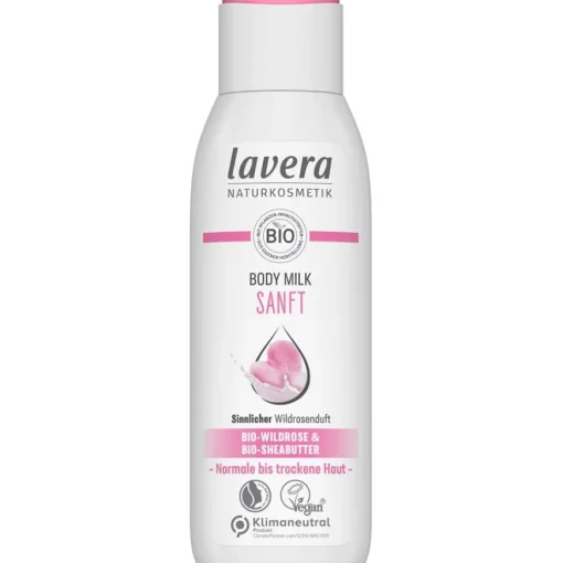 Body Lotion und Milk Sanfte Body Milk Bio-Wildrose & Bio-Sheabutter von Lavera