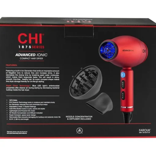 CHI Advanced Ionic Compact Hair Dryer 1875 Series