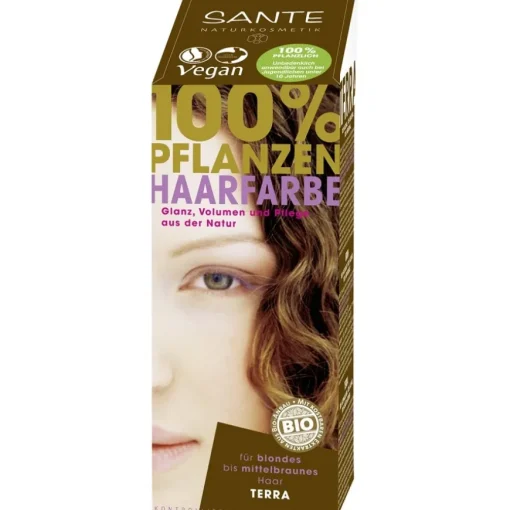 Coloration 100% Pflanzen-Haarfarbe-Pulver von Sante Naturkosmetik