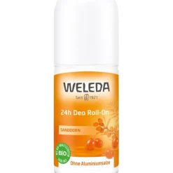Deodorants Sanddorn 24h Deo Roll-On Natürlich frisch & wirksam ohne Aluminiumsalze, fruchtiger Duft von Weleda