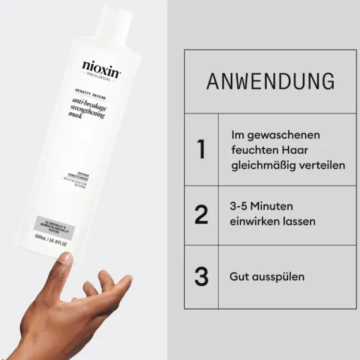 Dichteres Haar und Anti-Aging Density Defend Anti-Breakage Strengthening Mask von Nioxin