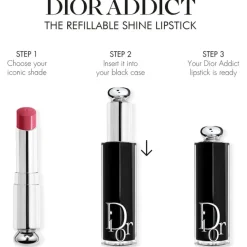 DIOR Dior Addict Refill Refill für den Lippenstift mit Glanz-Finish – Intensive Farbe – 90 % Inhaltsstoffe natürlichen Ursprungs