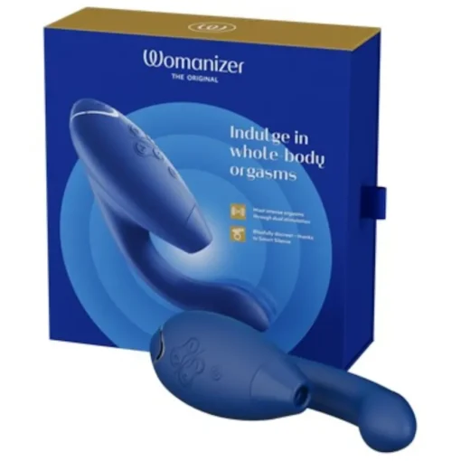 Duo 2 Luxuriöser Dual Stimulator Mit Pleasure Air Technologie Für Die Klitoris Und Vibration Für Den G-Punkt Blueberry von Womanizer