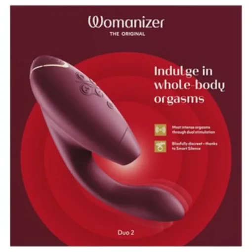 Duo 2 Luxuriöser Dual Stimulator Mit Pleasure Air Technologie Für Die Klitoris Und Vibration Für Den G-Punkt Boradeaux von Womanizer