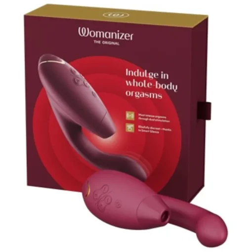 Duo 2 Luxuriöser Dual Stimulator Mit Pleasure Air Technologie Für Die Klitoris Und Vibration Für Den G-Punkt Boradeaux von Womanizer