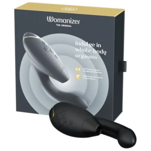 Duo 2 Luxuriöser Dual Stimulator Mit Pleasure Air Technologie Für Die Klitoris Und Vibration für den G-Punkt Black von Womanizer