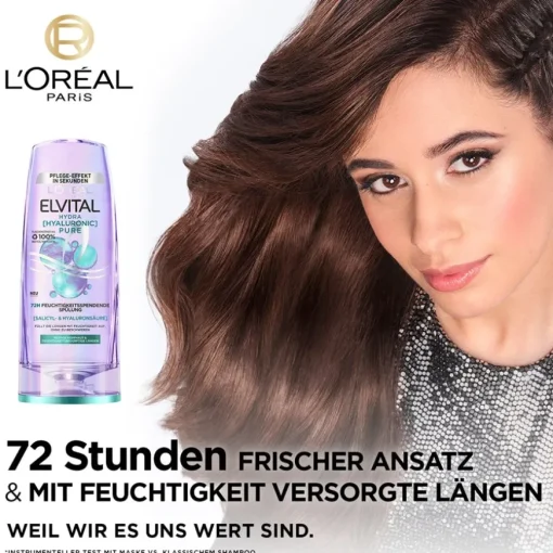 Elvital Hydra Hyaluronic Pure 72H Entfettendes Shampoo von L’Oréal Paris