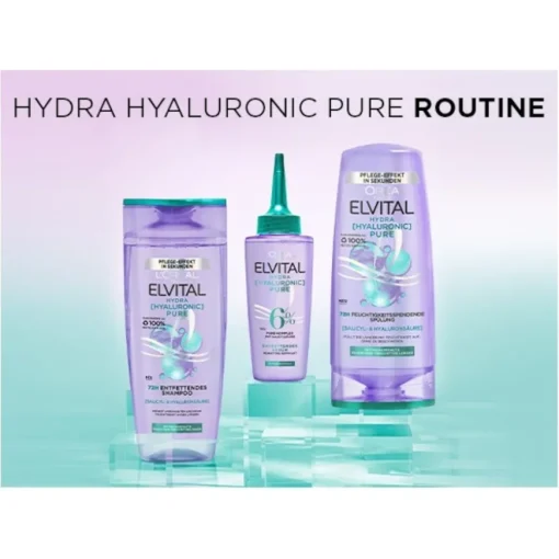 Elvital Hydra Hyaluronic Pure 72H Entfettendes Shampoo von L’Oréal Paris