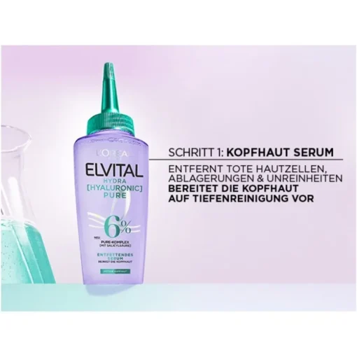 Elvital Hydra Hyaluronic Pure 72H Entfettendes Shampoo von L’Oréal Paris