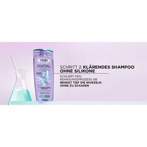 Elvital Hydra Hyaluronic Pure 72H Entfettendes Shampoo von L’Oréal Paris