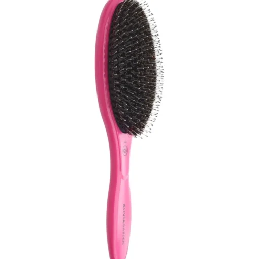 Expert Care Oval Paddelbürste 16-reihig, Pink Mit Wildschwein-/Nylonborsten von Olivia Garden