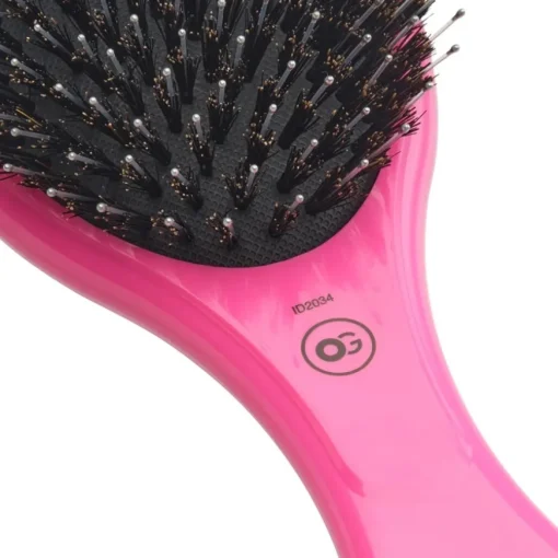 Expert Care Oval Paddelbürste 16-reihig, Pink Mit Wildschwein-/Nylonborsten von Olivia Garden