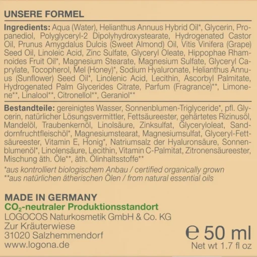 Extra Straffend Festigende Tagescreme von Logona