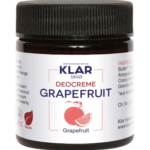Feste Deocreme Grapefruit von Klar Seifen