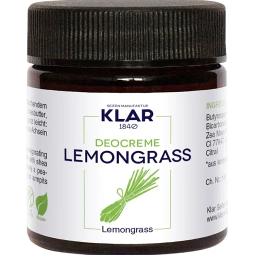 Feste Deocreme Lemongras von Klar Seifen