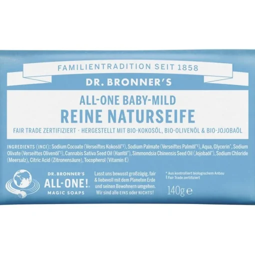 Feste Seifen All-One Baby-Mild Reine Naturseife von Dr. Bronner's