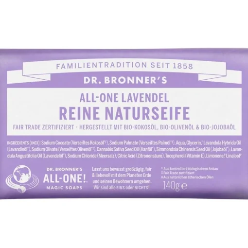 Feste Seifen All-One Lavendel Reine Naturseife von Dr. Bronner's