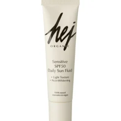 Feuchtigkeitspflege Sensitive SPF50 Daily Sun Fluid von Hej Organic