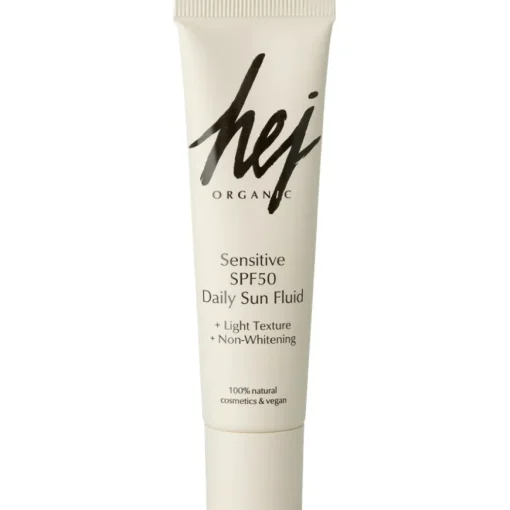 Feuchtigkeitspflege Sensitive SPF50 Daily Sun Fluid von Hej Organic
