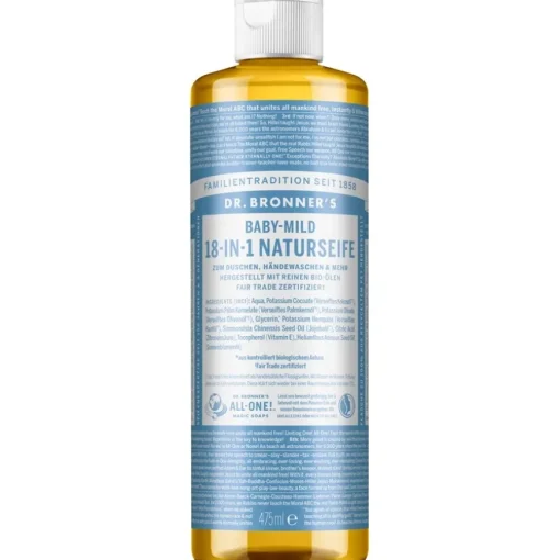 Flüssigseifen Baby-Mild 18-in-1 Naturseife von Dr. Bronner's