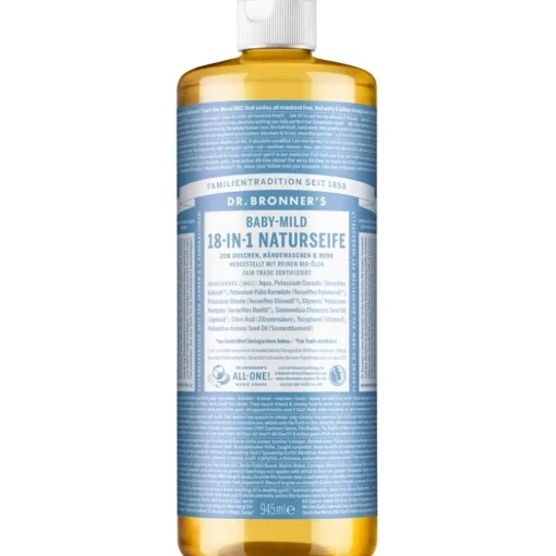 Flüssigseifen Baby-Mild 18-in-1 Naturseife von Dr. Bronner's