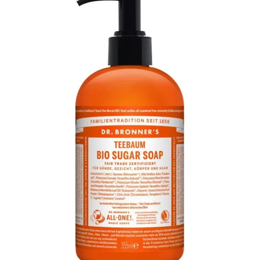 Flüssigseifen Teebaum Bio Sugar Soap von Dr. Bronner's