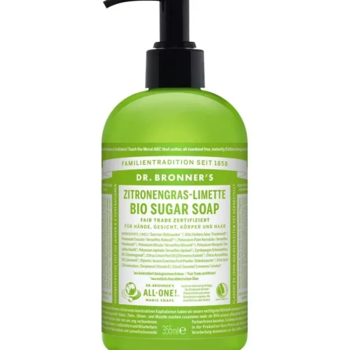 Flüssigseifen Zitronengras-Limette Bio Sugar Soap von Dr. Bronner's