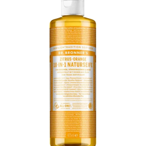 Flüssigseifen Zitrus-Orange 18-in-1 Naturseife von Dr. Bronner's