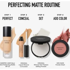 Foundation BAREPRO® 24HR Wear Skin-Perfecting Matte Liquid Foundation Mineral SPF 20 von bareMinerals