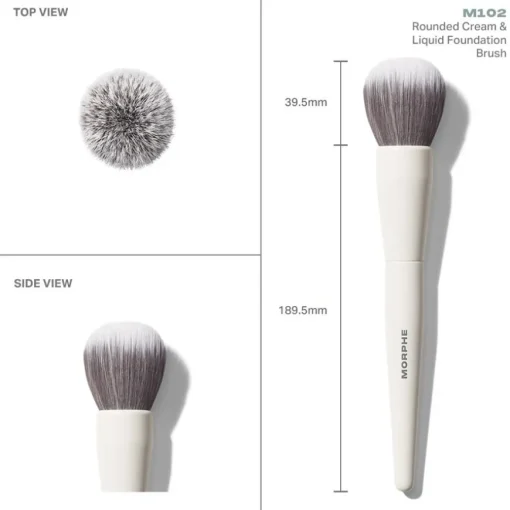 Gesichtspinsel M102 Rounded Cream & Liquid Foundation Brush von Morphe