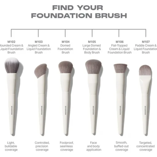 Gesichtspinsel M102 Rounded Cream & Liquid Foundation Brush von Morphe