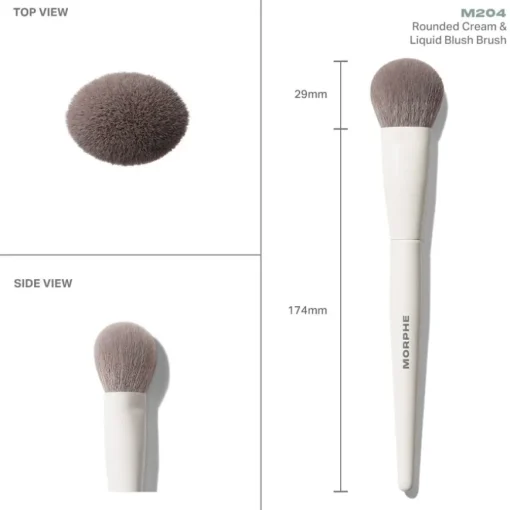 Gesichtspinsel M204 Rounded Cream & Liquid Blush Brush von Morphe