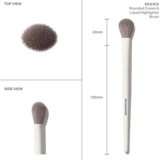 Gesichtspinsel M282 Rounded Cream & Liquid Highlight Brush von Morphe