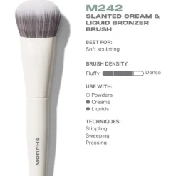 Gesichtspinsel M242 Slanted Cream & Liquid Bronzer Brush von Morphe