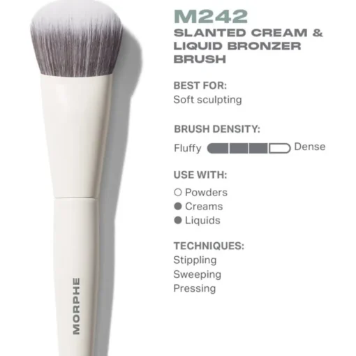 Gesichtspinsel M242 Slanted Cream & Liquid Bronzer Brush von Morphe
